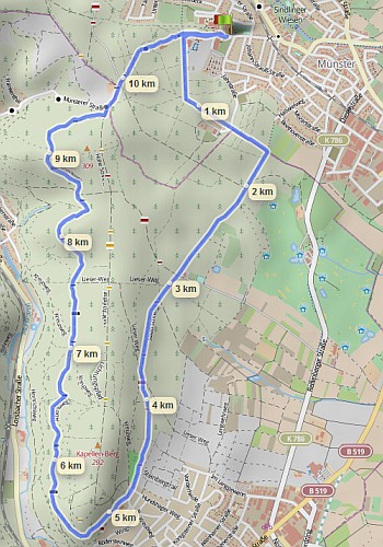 Standardrunde 11 km Standardrunde = 11km