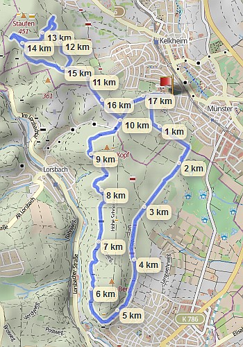 Standardrunde 17 km Standardrunde = 17km
